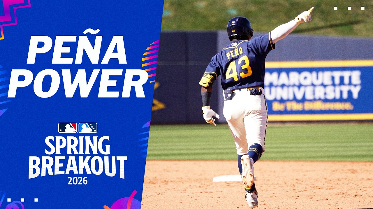 Brewers No. 2 prospect Luis Peña crushes an opposite-field three-run homer! 💪 (He's only 19! 😳)