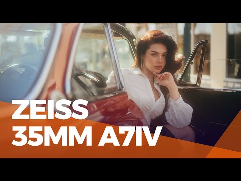 Retro Style Portraits with a Classic Red Car | Sony A7 IV Zeiss 35mm F1.4