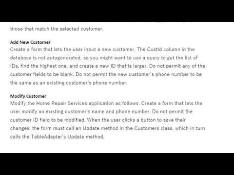 Vb .Net Intermediate Level: Repair Shop DB - Intro 1/33