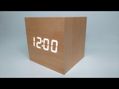 Wooden Cube Alarm Clock (Upgraded Version) - Unboxing