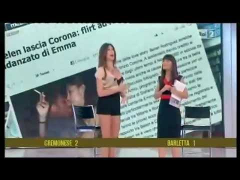 Belen (Raffaele) commenta il flirt con il ballerino di "Amici" - Quelli che il calcio 22/04/2012