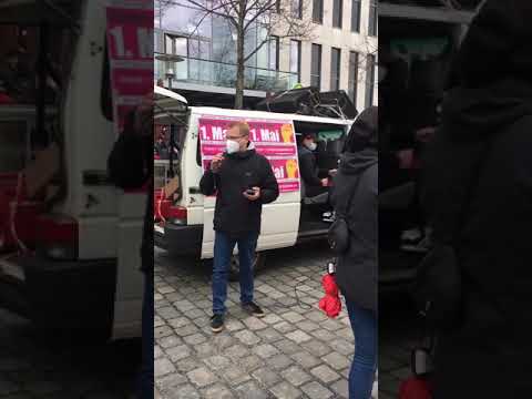 Demo 1. Mai Tag der Arbeit in Kiel, Rede von Lorenz Gösta Beutin, Die Linke.