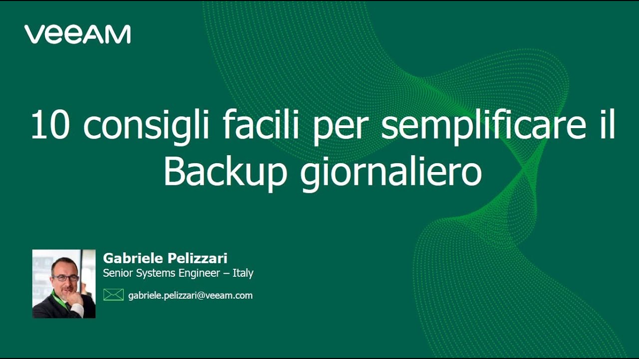 10 consigli facili per semplificare il Backup giornaliero video