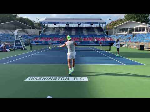 Rafael Nadal INTENSE Practice  - Washington Open Court Level View 4K