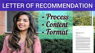 How to get a strong Letter of Recommendation | The process for Fall 2022 - Spring 2023