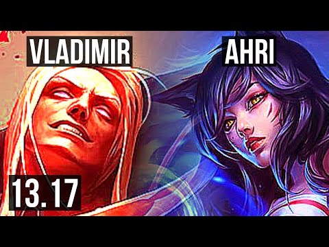 VLADIMIR vs AHRI (MID) | 16/2/6, 6 solo kills, Legendary, 1.4M mastery | TR Diamond | 13.17