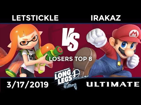 Long Legs Ultimate: Losers Top 8 - LetsTickle (Inkling) vs Irakaz (Mario)