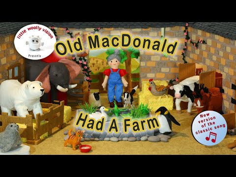 Old MacDonald Had A Farm | Little Woolly Vision - Stop-Motion Animated Nursery Rhymes & Kids Songs