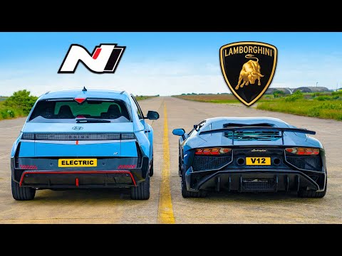 Lambo Aventador SV vs Hyundai IONIQ 5 N: ARRANCONES