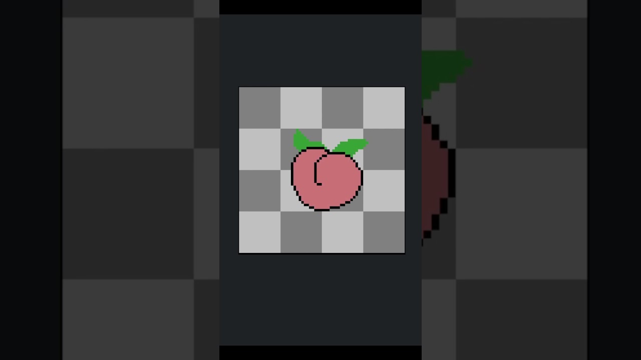 Juicy peach to brighten your day in pixel art #juicy #peach #pixelart #drawing #tutorial