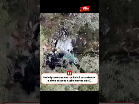 Helicóptero com cantor Rick é encontrado e cinco pessoas estão mortas em SC
