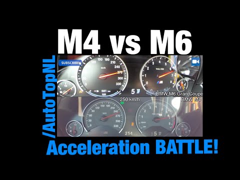 BMW M4 vs BMW M6 Gran Coupe 0-270 km/h LAUNCH CONTROL Acceleration BATTLE!!