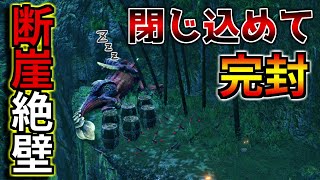 地形を活かしてモンスターを閉じ込めたら全く攻撃してこなくなりました（ゆっくり実況）【MHRise】