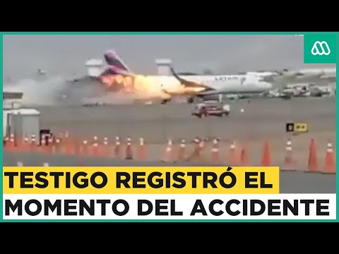 Avión de Latam impactó con carro de bomberos en la pista del aeropuerto de Lima