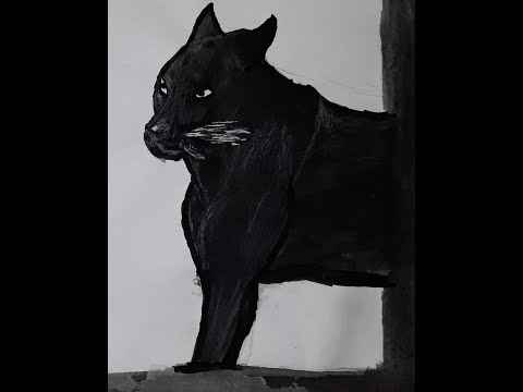 kara kaplan çizimi #kaplan nasıl çizilir