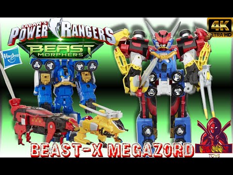 Beast-X Megazord | Power Rangers Beast Morphers [Hasbro] (1+2+3)  REVIEW : (ENGLISH) 4K