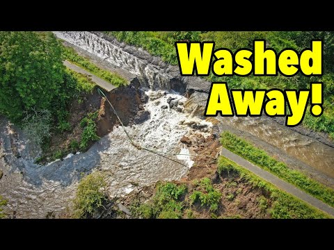 WASHED AWAY! The Union Canal collapsed and washed away the railway! Ep. 182.