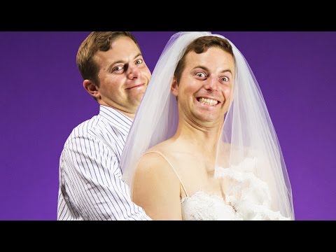 トライガイズは、ウェディングドレスを試してみてください (The Try Guys Try Wedding Dresses)
