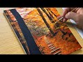 How to Paint Autumn Forest Paths / Acrylic Painting / STEP by STEP