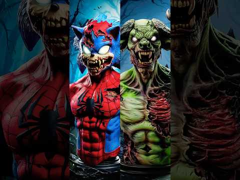 Spider Sonic, Venom, Demon Hulk, Ironman who is the scariest? 😱 #spiderman #sonic #hulk #venom
