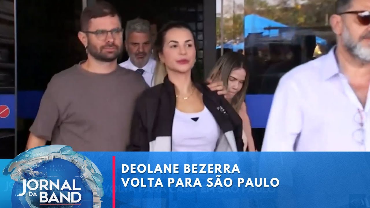 Deolane ofende repórter da Band após assinar alvará de soltura | Jornal da Band