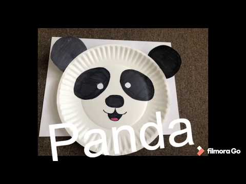 DIY-Paper plate Panda | How to make a paper Panda mask with paper dish easily