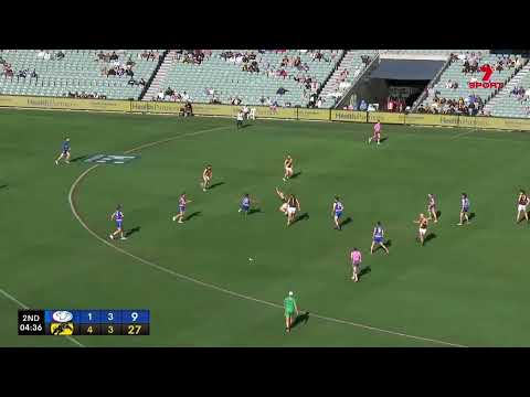 Prelim Final Hostplus SANFL Snapshot - Central's Isaiah Dudley snaps over shoulder