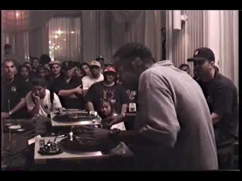 DJ Rob Swift scratching up the boards 1994