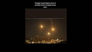 Download lagu Penjajah menembakkan bom di atmosfer Horsh Al-Saada di kota Jenin. mp3