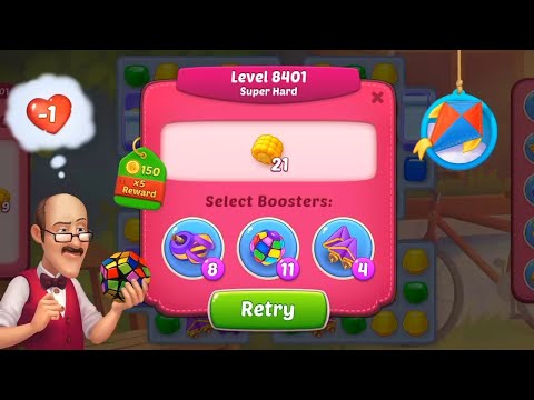 homescapes level 8401 | homescapes super hard level