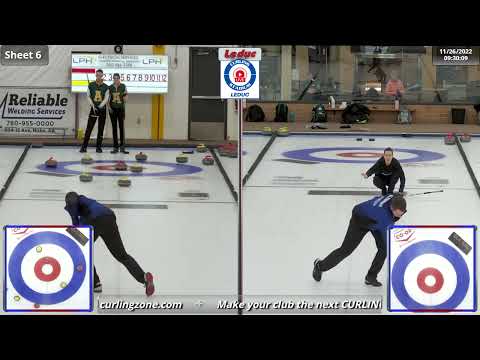 Broderson/Kleibrink vs. Wiens/Nowell - Draw 3 - Curling Stadium Alberta Curling Series Doubles
