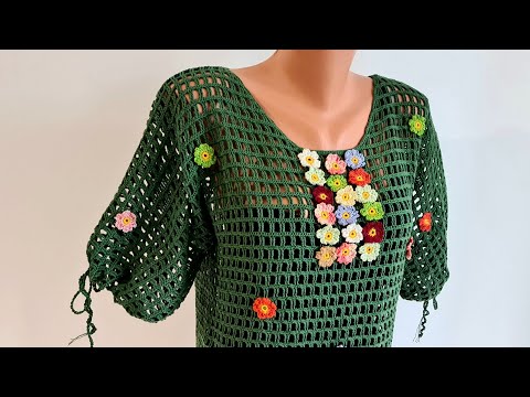 Croșetăm bluza Florina - PARTEA I - cel mai ușor model / tutorial pas cu pas