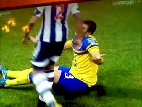 Leighton Baines Blatant Dive vs West Brom (20-1-2014)