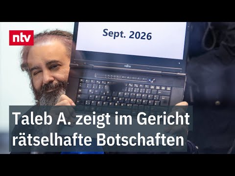 Prozess um Magdeburg-Attentat: Taleb A. zeigt im Gericht rätselhafte Botschaften