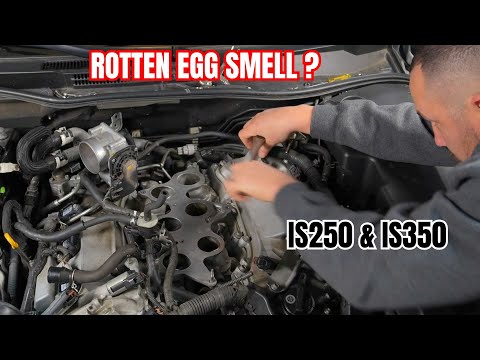 Lexus IS250 IS350 smells like rotten eggs Ignition Coils Spark plugs PCV valve