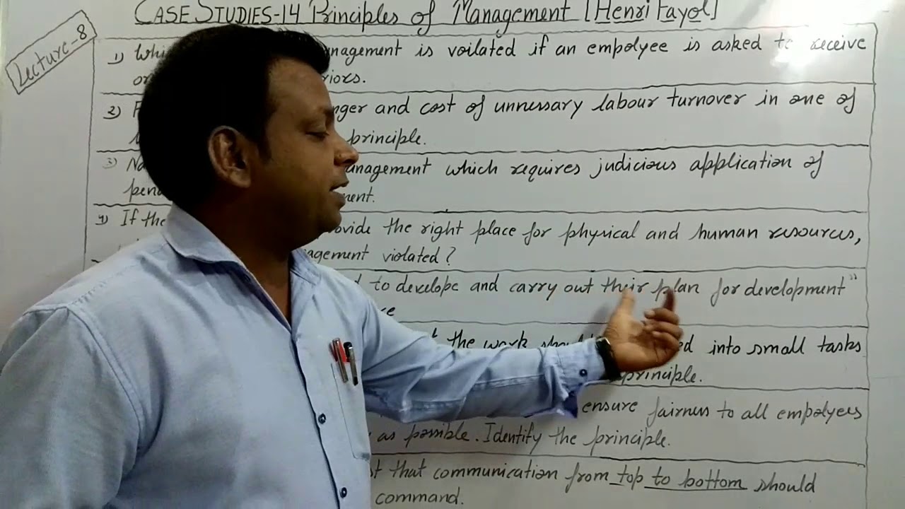 Case studies based on 14 principles of Management