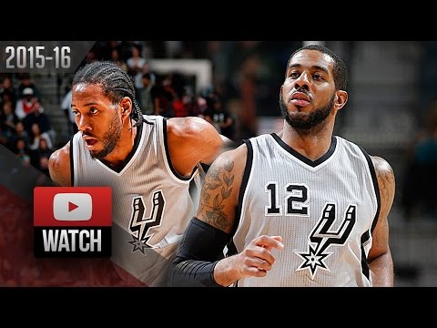 LaMarcus Aldridge & Kawhi Leonard Full Highlights vs Rockets (2016.01.02) - 46 Pts Total!