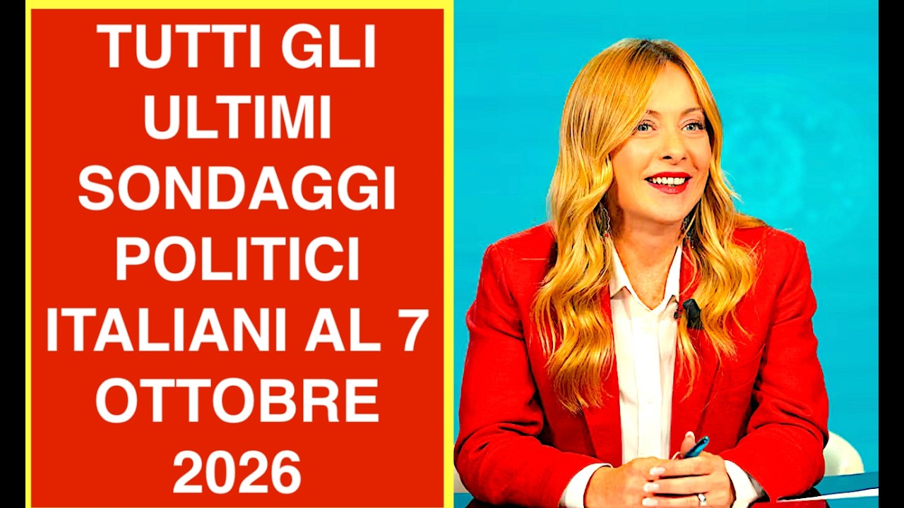 TUTTI GLI ULTIMI SONDAGGI POLITICI ITALIANI AL 7 OTTOBRE 2026