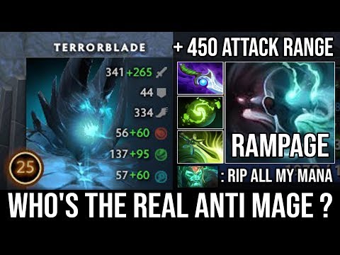 Who's the Real Anti Mage ? | Diffusal Blade TB + Long Range Attack = Rampage Destroyed WK & AM DotA2