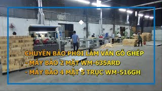 CHUYỀN BÀO PHÔI LÀM VÁN GHÉP THANH WOODMASTER | Bào 2 mặt WM-635ARD, Bào 4 mặt WM-516GH