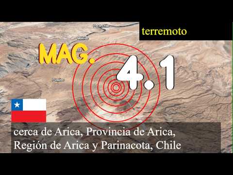 Terremoto de magnitud 4,1 sacudió cerca de Arica, Provincia de Arica, Región de Arica y Parinacota,