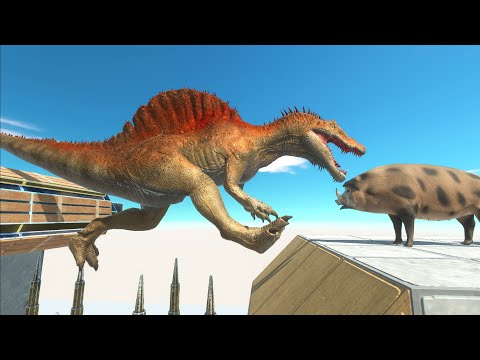 Jump Over Spike Hole With a Roller - Animal Revolt Battle Simulator