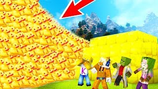 RETO DE LA BASE VS TSUNAMI DE PATO PATO.EXE EN MINECRAFT 🌊 SOBREVIVIMOS A ESTA CATÁSTROFE NATURAL?