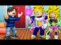 He Was Adopted By Super Saiyans A Roblox Movie