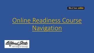 SUNY ASC Student Readiness Navigation Video