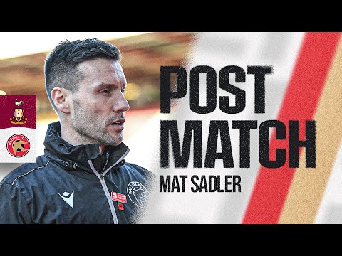 Post-match: Mat Sadler reflects on defeat against Bradford City
