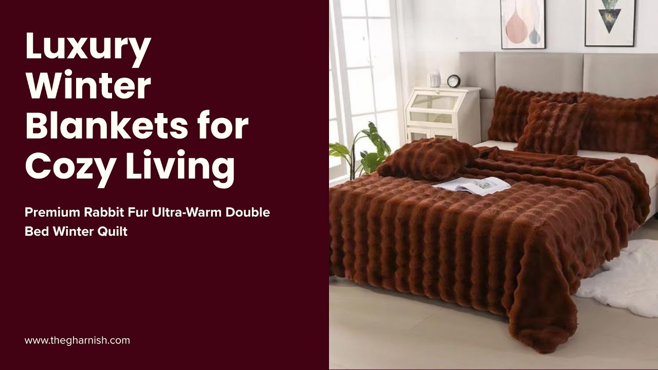 Premium Rabbit Fur Ultra-Warm Winter Quilt | Luxury Double Bed Comfort