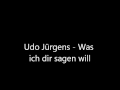 Udo Jürgens - was ich dir sagen will 
