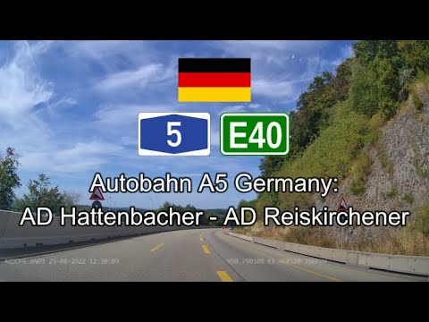 Germany Autobahn A5: AD Hattenbacher - AD Reiskirchener