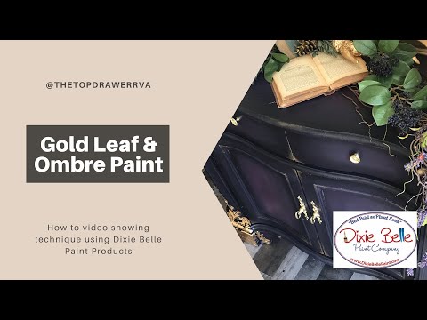 How To Apply Gold Leaf & Upcycle A Buffet With Aubergine Mineral Paint